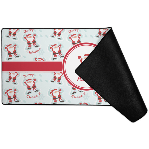 Santa Clause Making Snow Angels Large Gaming Mats - FRONT W/ FOLD