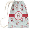 Santa Clause Making Snow Angels Laundry Bag (Personalized)