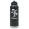 Santa Clause Making Snow Angels Laser Engraved Water Bottles - Front View