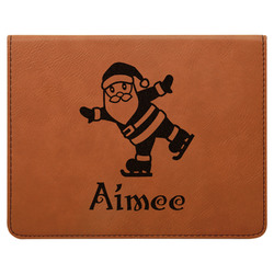 Santa Clause Making Snow Angels Leatherette 4-Piece Wine Tool Set (Personalized)