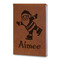 Santa Clause Making Snow Angels Leatherette Journal - Large - Double Sided (Personalized)