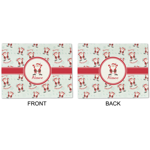Santa Clause Making Snow Angels Linen Placemat - APPROVAL (double sided)