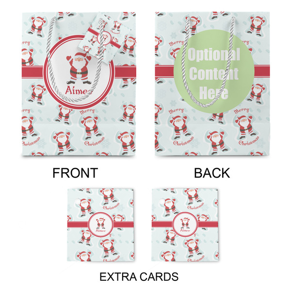 Santa Clause Making Snow Angels Medium Gift Bag - Approval