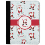 Santa Clause Making Snow Angels Notebook Padfolio w/ Name or Text