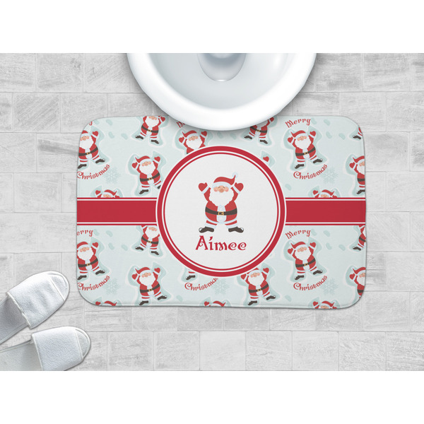Santa Clause Making Snow Angels Memory Foam Bath Mat - LIFESTYLE 34x21