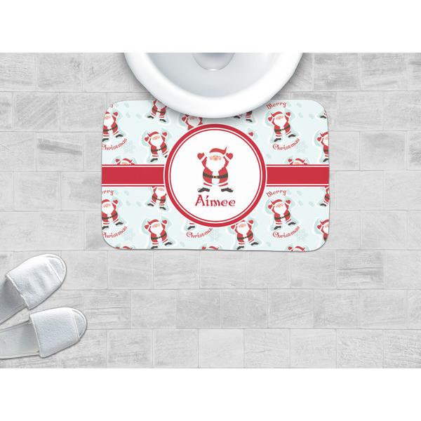Santa Clause Making Snow Angels Memory Foam Bath Mat - LIFESTYLE