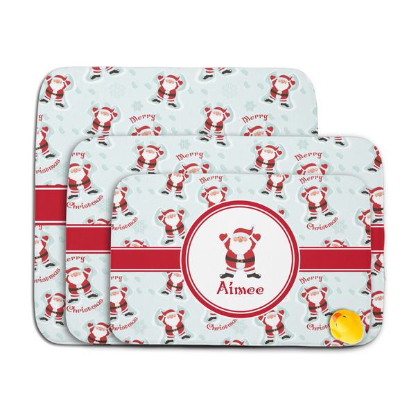 Santa Clause Making Snow Angels Memory Foam Bath Mat - MAIN PARENT