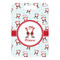 Santa Clause Making Snow Angels Metal Luggage Tag - Front Without Strap