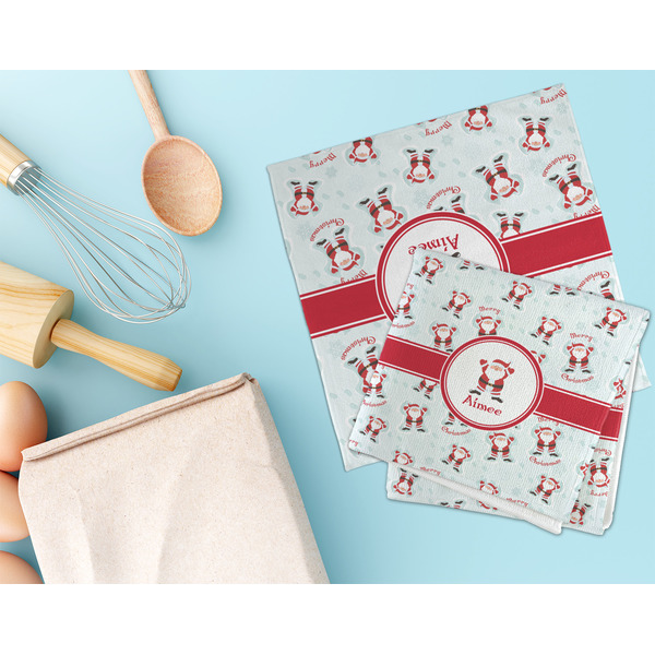 Santa Clause Making Snow Angels Microfiber Dish Rag - LIFESTYLE