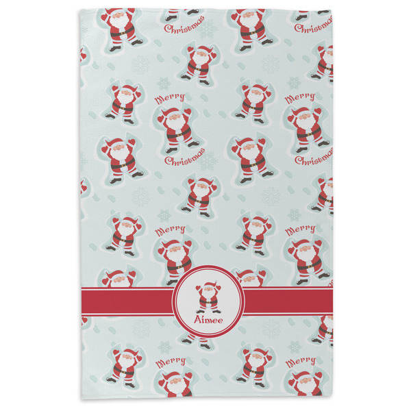 Santa Clause Making Snow Angels Microfiber Dish Towel - APPROVAL