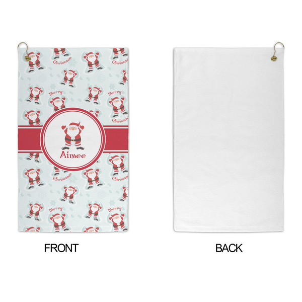 Santa Clause Making Snow Angels Microfiber Golf Towels - APPROVAL