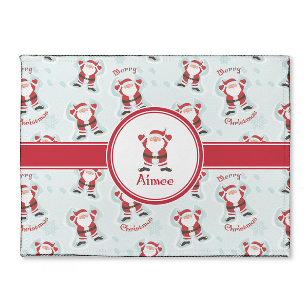 Custom Santa Clause Making Snow Angels Microfiber Screen Cleaner w/ Name or Text