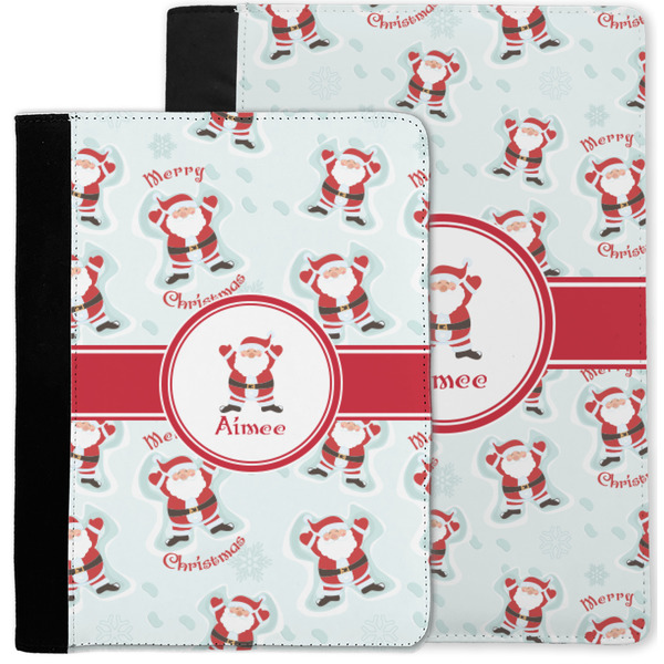 Santa Clause Making Snow Angels Notebook Padfolio - MAIN