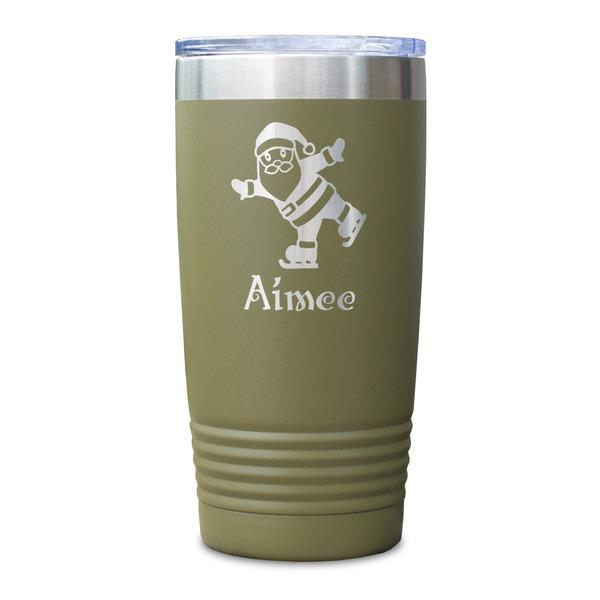 Santa Clause Making Snow Angels Olive Polar Camel Tumbler - 20oz - Single Sided - Approval