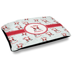 Santa Clause Making Snow Angels Outdoor Dog Bed - Large (Personalized)