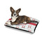 Santa Clause Making Snow Angels Outdoor Dog Beds - Medium - IN CONTEXT