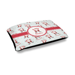 Santa Clause Making Snow Angels Outdoor Dog Bed - Medium (Personalized)