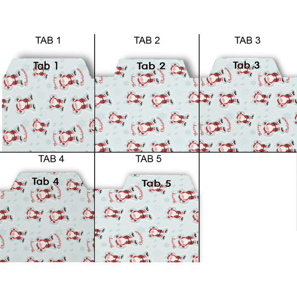 Santa Clause Making Snow Angels Page Dividers - Set of 5 - Approval