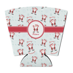 Santa Clause Making Snow Angels Party Cup Sleeve - with Bottom (Personalized)