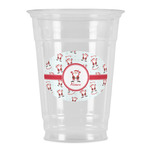 Santa Clause Making Snow Angels Party Cups - 16oz (Personalized)