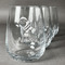 Santa Clause Making Snow Angels Stemless Wine Glasses (Set of 4) (Personalized)
