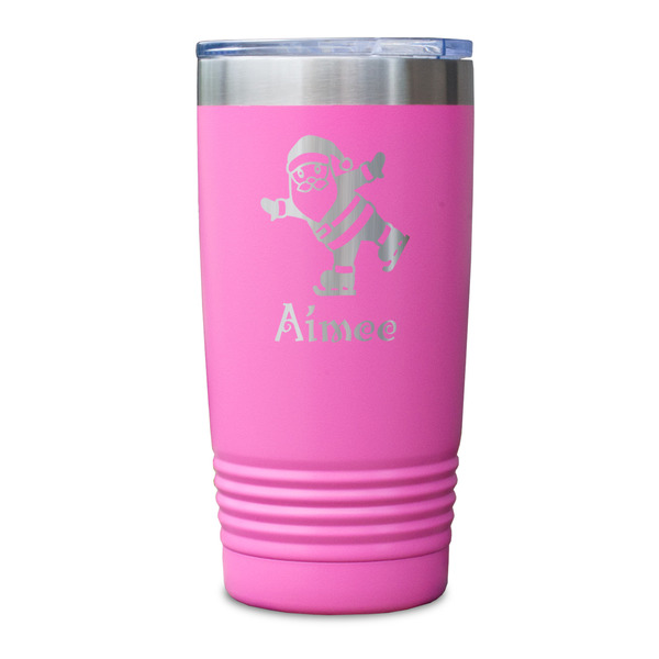 Santa Clause Making Snow Angels Pink Polar Camel Tumbler - 20oz - Single Sided - Approval