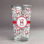 Santa Clause Making Snow Angels Pint Glass - Full Print (Personalized)