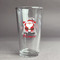Santa Clause Making Snow Angels Pint Glass - Two Content - Front/Main