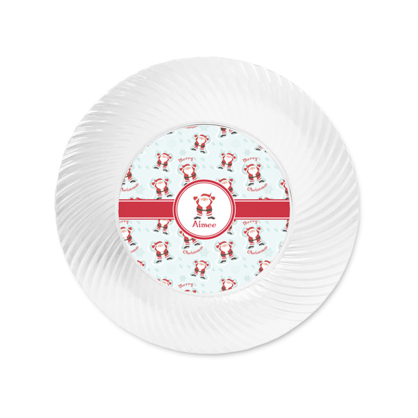 Santa Clause Making Snow Angels Plastic Party Appetizer & Dessert Plates - Approval
