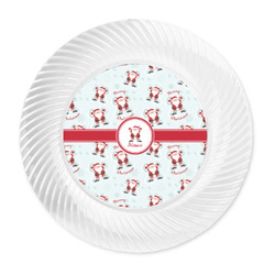 Santa Clause Making Snow Angels Plastic Party Dinner Plates - 10" (Personalized)