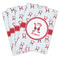 Santa Clause Making Snow Angels Playing Cards - Hand Back View