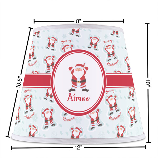 Santa Clause Making Snow Angels Poly Film Empire Lampshade - Dimensions