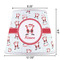 Santa Clause Making Snow Angels Poly Film Empire Lampshade - Dimensions