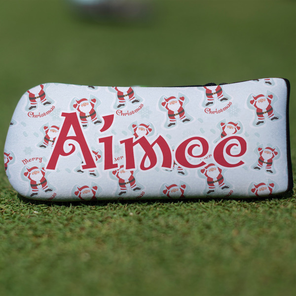 Custom Santa Clause Making Snow Angels Blade Putter Cover (Personalized)