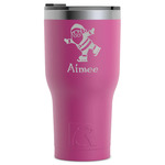 Santa Clause Making Snow Angels RTIC Tumbler - Magenta - Laser Engraved - Single-Sided (Personalized)