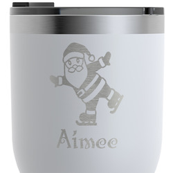 Santa Clause Making Snow Angels RTIC Tumbler - White - Engraved Front & Back (Personalized)