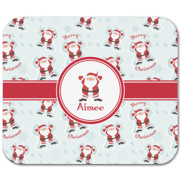 Santa Clause Making Snow Angels Rectangular Mouse Pad - APPROVAL