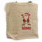 Santa Clause Making Snow Angels Reusable Cotton Grocery Bag - Front View