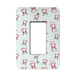 Santa Clause Making Snow Angels Rocker Style Light Switch Cover (Personalized)