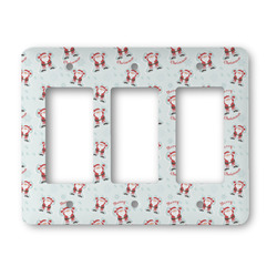 Santa Clause Making Snow Angels Rocker Style Light Switch Cover - Three Switch
