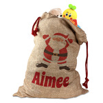 Santa Clause Making Snow Angels Santa Sack (Personalized)