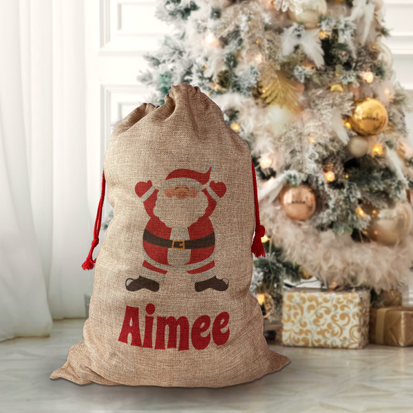 Santa Clause Making Snow Angels Santa Bag - Lifestyle