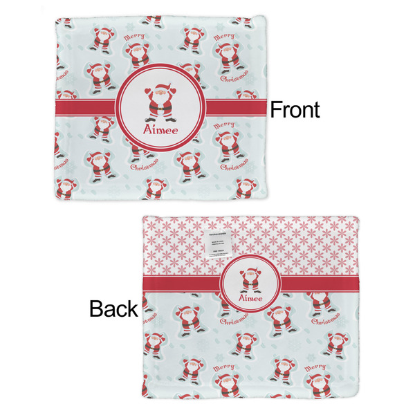 Santa Clause Making Snow Angels Security Blanket - Front & Back View