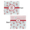Santa Clause Making Snow Angels Security Blanket - Front & Back View