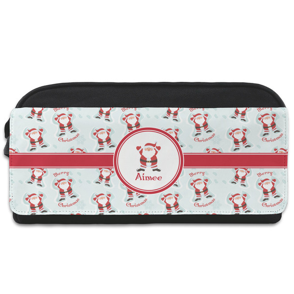 Custom Santa Clause Making Snow Angels Shoe Bag (Personalized)