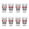 Santa Clause Making Snow Angels Shot Glass - White - Set of 4 - APPROVAL