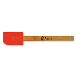 Santa Clause Making Snow Angels Silicone Spatula - Red (Personalized)