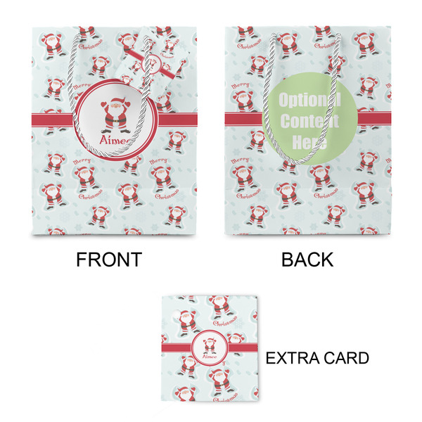 Santa Clause Making Snow Angels Small Gift Bag - Approval