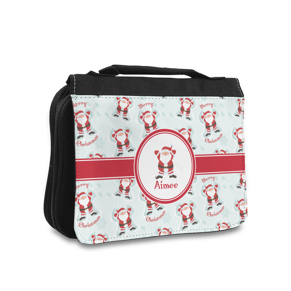 Custom Santa Clause Making Snow Angels Toiletry Bag - Small (Personalized)