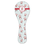 Santa Clause Making Snow Angels Ceramic Spoon Rest (Personalized)